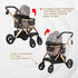 Monza Luxury 3-In-1 Stroller Gold