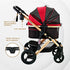 Monza Luxury 3-In-1 Stroller Red