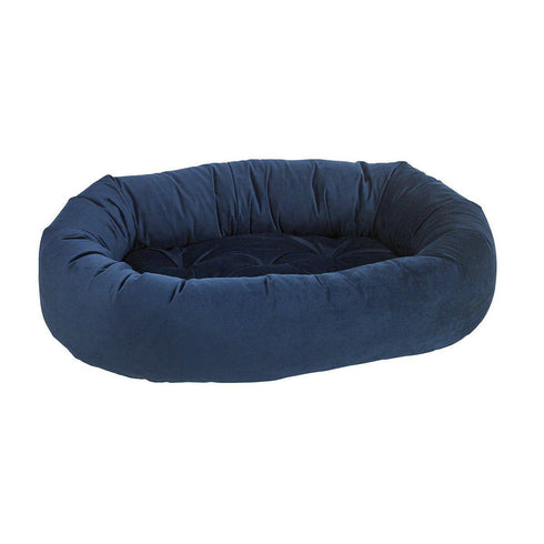 Navy Microvelvet Donut Dog Bed
