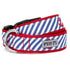 Navy Stripe Anchor Dog Collar