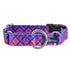 Neon Sunrise Pink Plaid EarthStyle Dog Collar