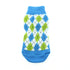 Non-Skid Dog Socks Blue/Green Argyle