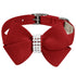 Nouveau Bow Dog Collar Red