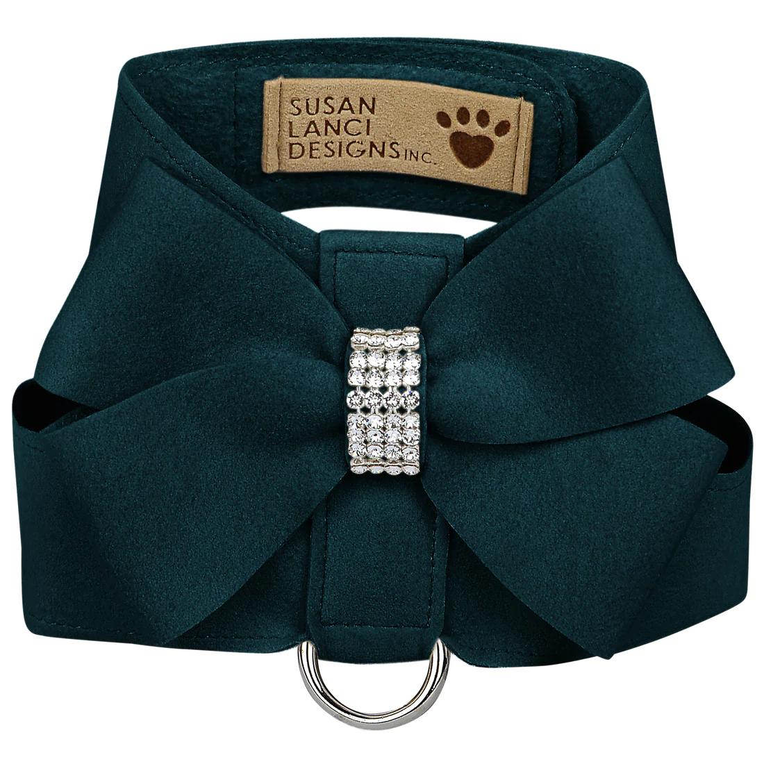 Polka Dot Nouveau Bow Tinkie Harness with Trim