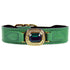 Octagon Collection Dog Collar Emerald/Gold 8-10"