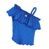 One Shoulder Dog Top Blue