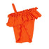 One Shoulder Dog Top Orange
