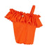 One Shoulder Dog Top Orange