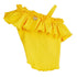 One Shoulder Dog Top Yellow