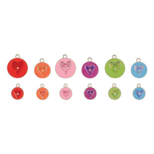 Opaque Heart Flower Dog ID Tag