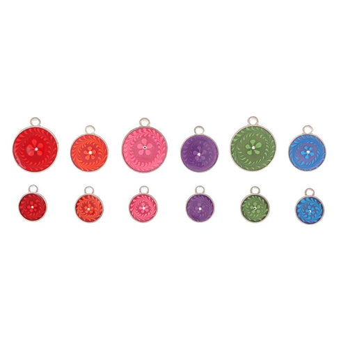 Opaque Laurel Wreath Flowers Dog ID Tag