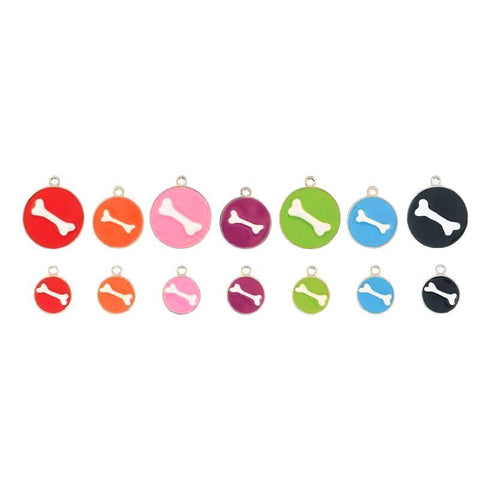Opaque Pastel Bone Dog ID Tag