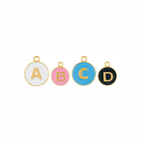 Opaque Pastel Gold Alphabet Dog ID Tag