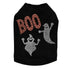 Orange Glitter Boo With Rhinestone Ghost Dog Tank