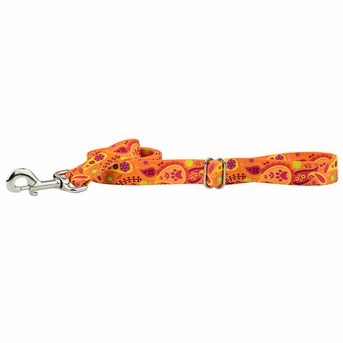 Orange Paisley EarthStyle Dog Leash