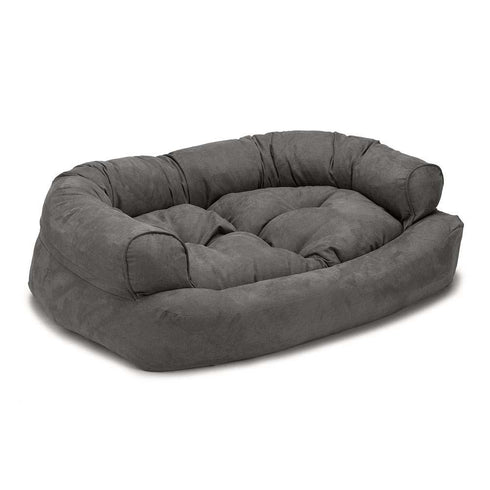 Overstuffed Luxury Dog Sofa Bed Anthracite