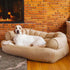 Overstuffed Luxury Dog Sofa Bed Buckskin