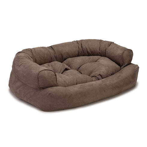 Overstuffed Luxury Dog Sofa Bed Dark Chocolate