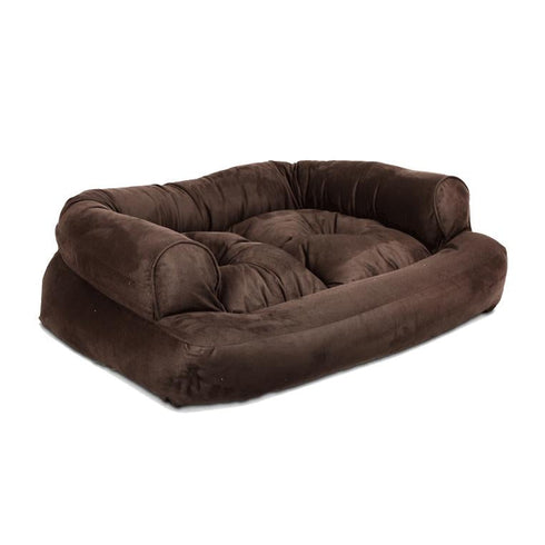 Overstuffed Luxury Dog Sofa Bed Hot Fudge