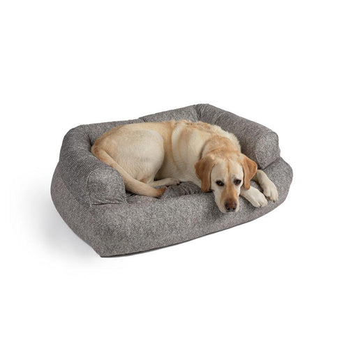 Overstuffed Luxury Dog Sofa Bed Merlin Linen