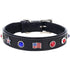 Patriotic Charm Leather Dog Collar