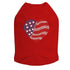 Patriotic Heart #2 Rhinestone Dog Tank