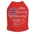 Patriotic Heart #3 Rhinestone Dog Tank