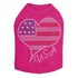 Patriotic Heart #3 Rhinestone Dog Tank