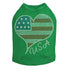 Patriotic Heart #3 Rhinestone Dog Tank