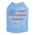 Patriotic Heart #3 Rhinestone Dog Tank