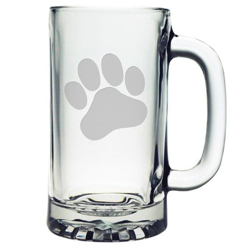 Paw Print Beer Mugs, Set Of 4