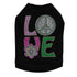 Peace And Love Rhinestone Dog Tank