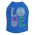 Peace And Love Rhinestone Dog Tank