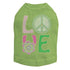 Peace And Love Rhinestone Dog Tank