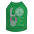 Peace And Love Rhinestone Dog Tank