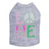 Peace And Love Rhinestone Dog Tank