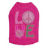 Peace And Love Rhinestone Dog Tank