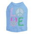 Peace And Love Rhinestone Dog Tank