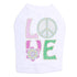 Peace And Love Rhinestone Dog Tank