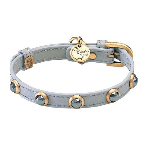 Pebbies Grey/Hematite Dog Collar