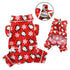Penguins And Snowflakes Flannel Dog Pajamas Red XSmall