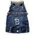 Personalized Denim Rocker Dog Harness Vest