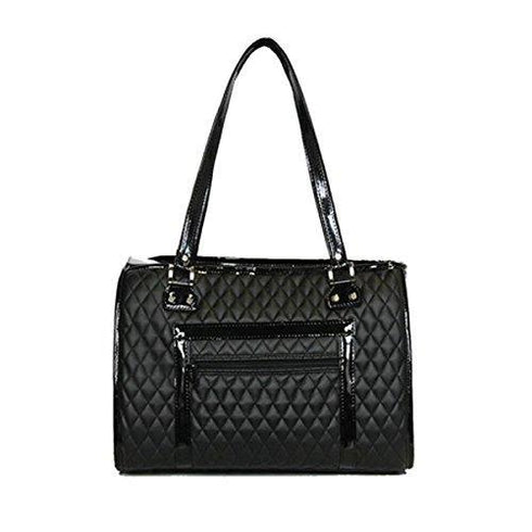 Petote Payton Dog Carrier Black Quilted