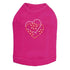 Pink And Red Flower Heart Rhinestone Dog Tank