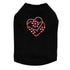 Pink And Red Flower Heart Rhinestone Dog Tank