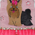 Pink Berry Yorkie Art Ruffle Dog Harness Dress