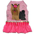 Pink Berry Yorkie Art Ruffle Dog Harness Dress