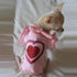 Pink Glitter Heart Ruffle T Dog Dress