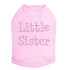 Pink Little Sister Rhinestone Dog Tank