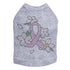 Pink Ribbon With Flowers Rhinestone Dog Tank